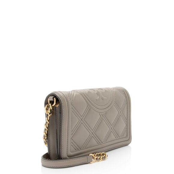 Tory Burch Quilted Leather Fleming Soft Wallet on Chain Bag - Picture 2 of 14
